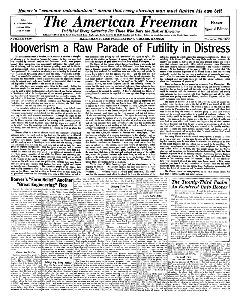 The American Freeman, Number 1826, Nov. 29, 1930.